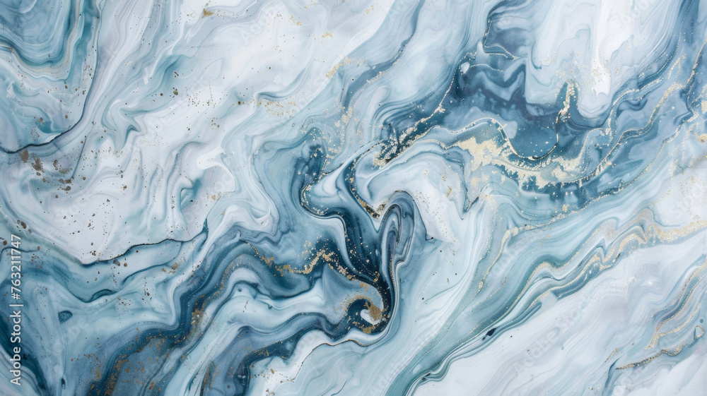 Marbled blue patterns with golden veins, an essence of elegance.