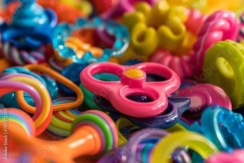 Colorful Fidget Spinners for Coping with Stress, Therapeutic Focus