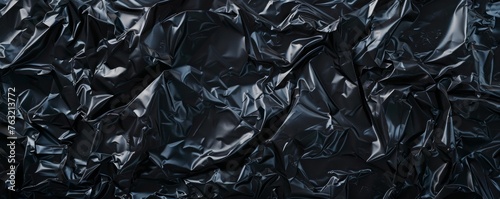 Close Up of Black Plastic Bag