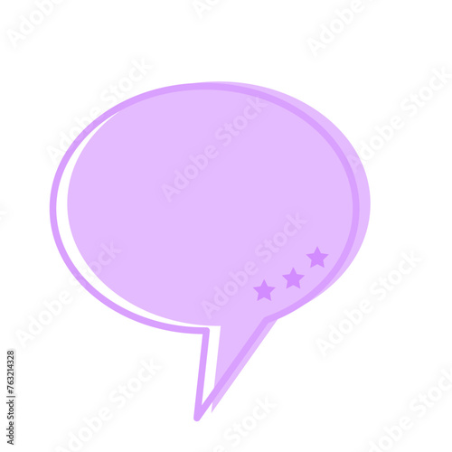 Speech Bubble Icon. Simple Message Text Box Element Doodle Symbol. SVG Dialog Chat Tolk Cloud Shape. 