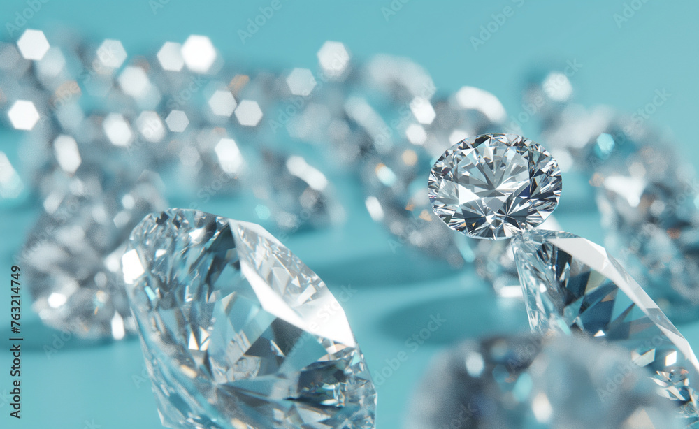 Diamonds: Classic-Cut Brilliance on Blue Diamonds: Classic-Cut Brilliance on Blue
