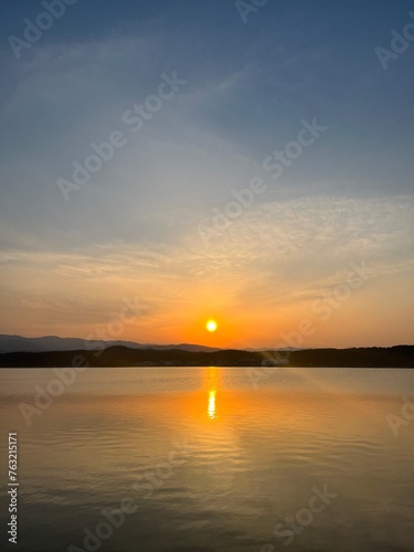 sunset over the sea