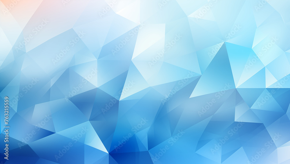 Abstract Blue Polygonal Geometric Background with Gradient Tones - obrazy, fototapety, plakaty 
