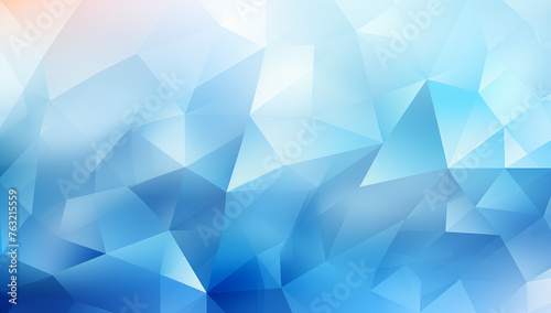 Abstract Blue Polygonal Geometric Background with Gradient Tones