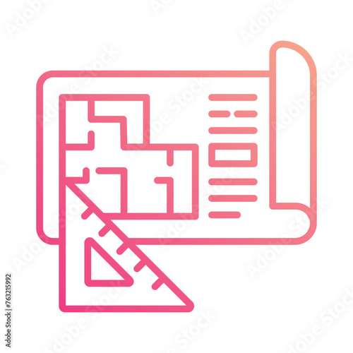 Architecture icon editable stock vector illustration