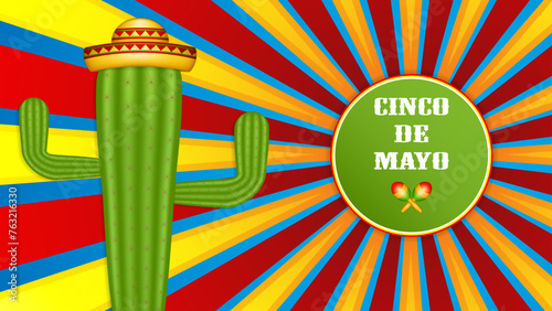 Cinco De Mayo poster design, vector illustration