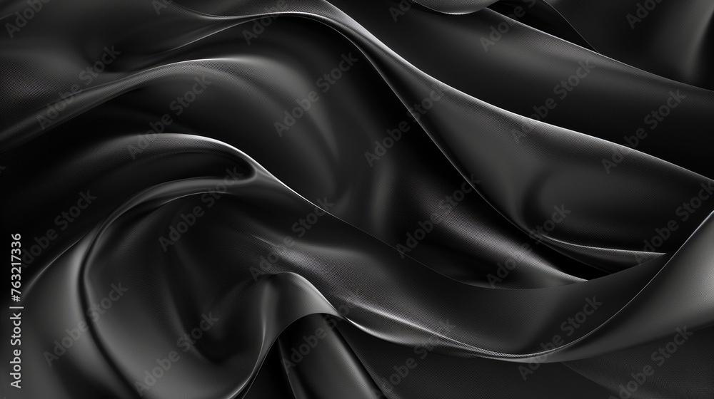 Fototapeta premium Black and White Satin Fabric