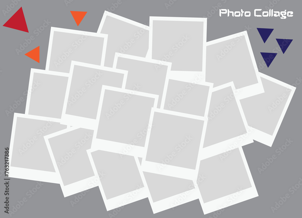 18 photo collage template. vector illustration, new collections 18 photo collage template. vector illustration, new collections