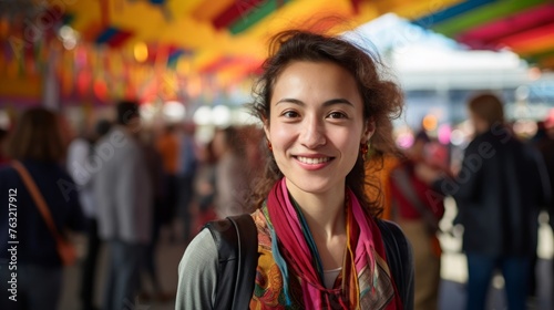 Translator at vibrant festival language diversity and cultural exchange © javier