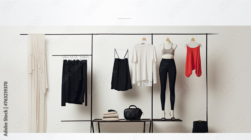 Online store website page with clothes , ai generated Online store website page with clothes , ai generated