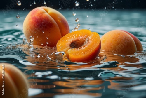 Abricots plein de fraîcheur, gros plan