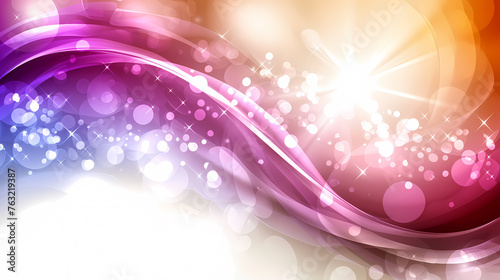 Abstract Background, Fun And Playful - A Bright Light Shining Through A Pink Wave