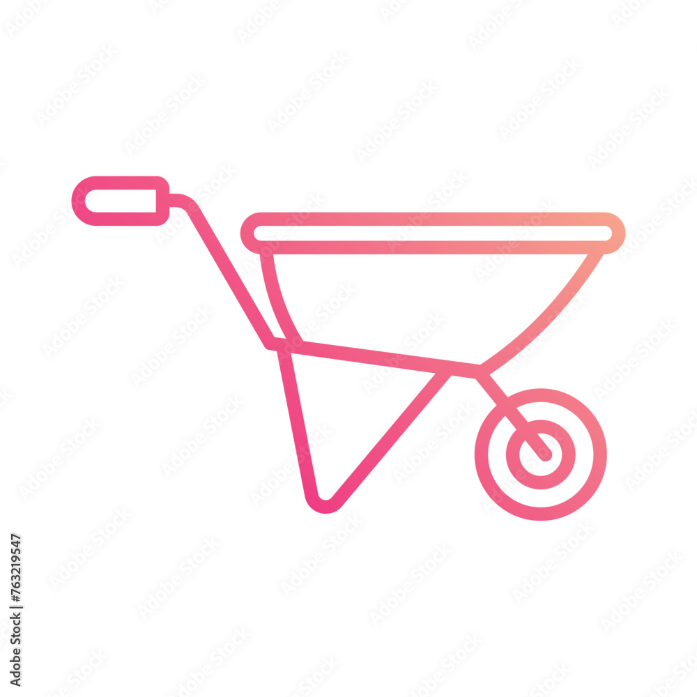 Wheelbarrow icon editable stock vector illustration Wheelbarrow icon editable stock vector illustration