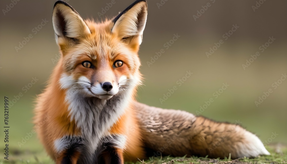 A Fox With Its Ears Twitching As It Listens Upscaled