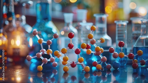 Intricate Chemical Structures Modeled for Scientific A Focus on Drug Development