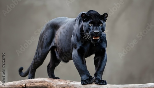 A Panther With Its Muscles Flexed Ready To Spring Upscaled