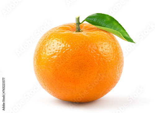 Mandarin tangerine orange isolate on white background. Clipping path.