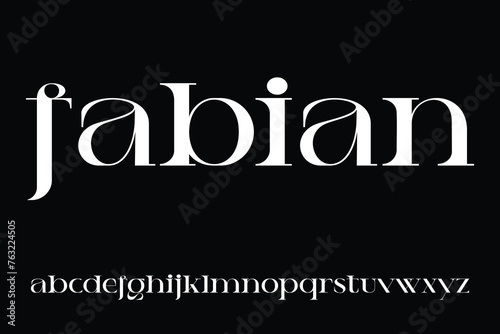 Lowercase luxury display font vector