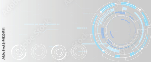 Abstract high tech futuristic technology design,circle technology,vector illustration