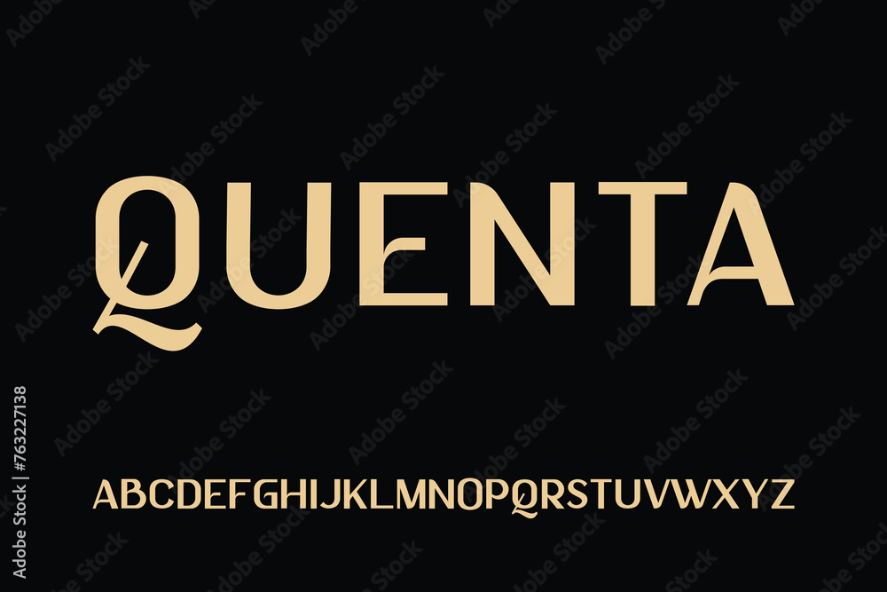 Luxury modern display font vector Luxury modern display font vector