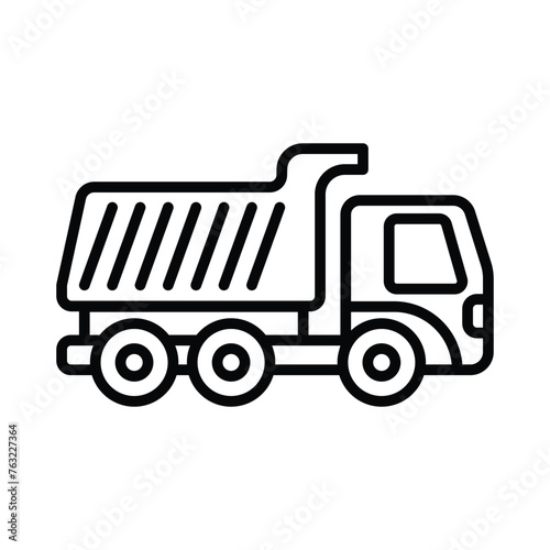 Dump Truck icon editable stock vector illustration