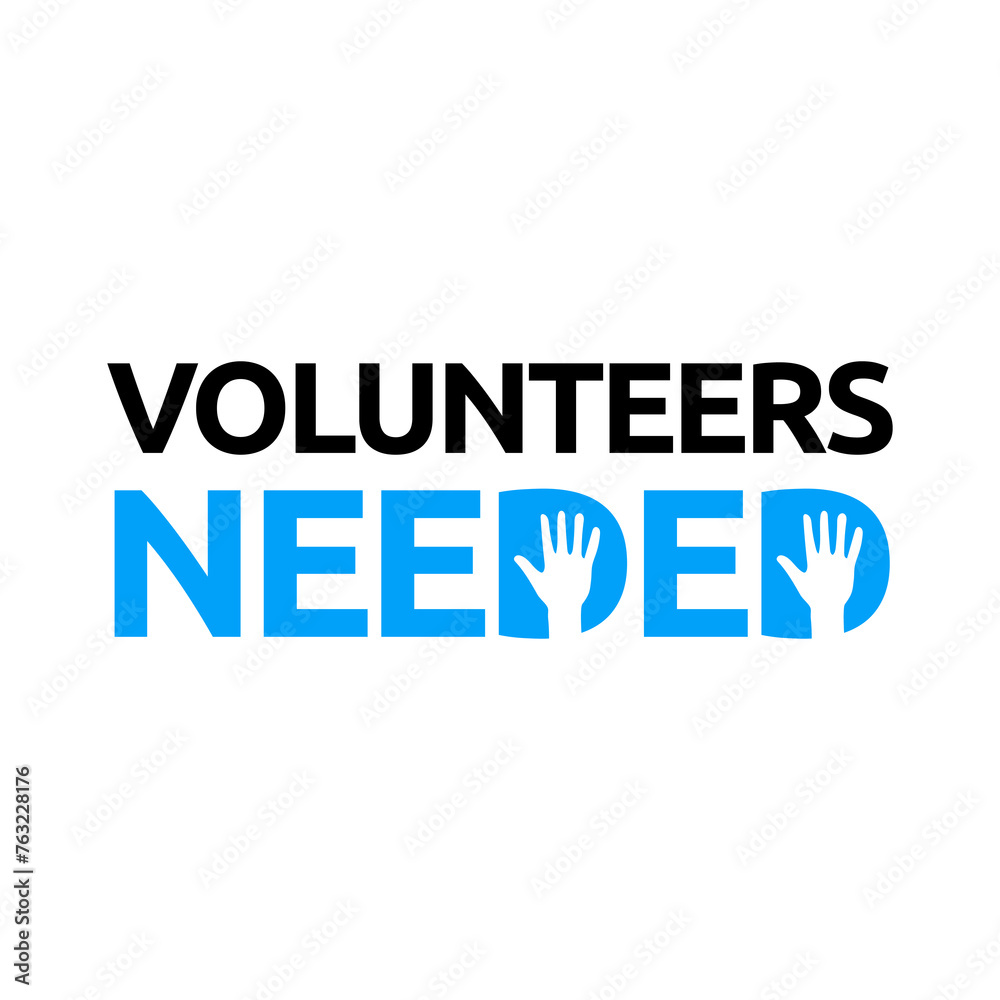 Volunteers needed banner for business, marketing and advertising. Vector illustration. Volunteers needed banner for business, marketing and advertising. Vector illustration.