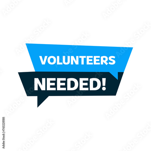 Volunteers needed banner for business, marketing and advertising. Vector illustration.