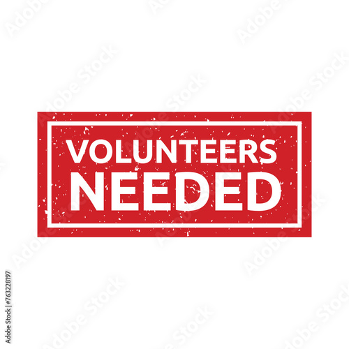 Volunteers needed banner for business, marketing and advertising. Vector illustration.