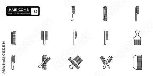 hair comb icon collection.vector,icon template,resizable