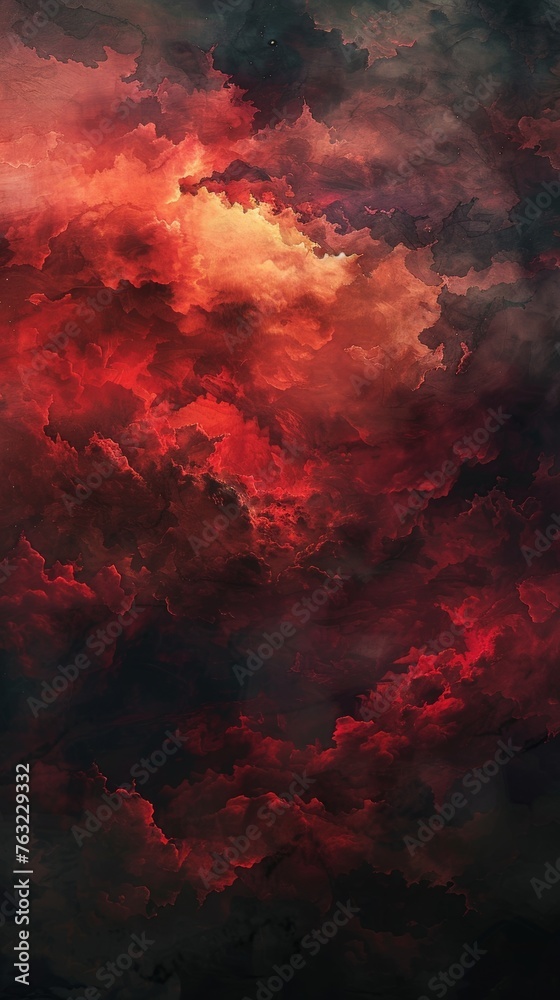 Abstract fiery clouds texture