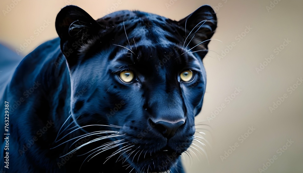 A Panther With Its Eyes Narrowed In Concentration Upscaled 2