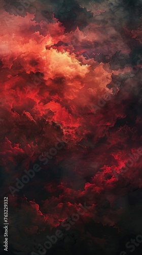 Abstract fiery clouds texture