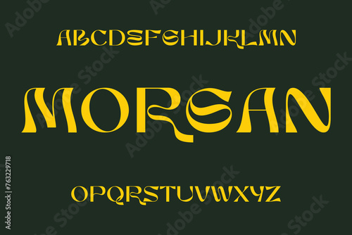 Unique vintage display font vector