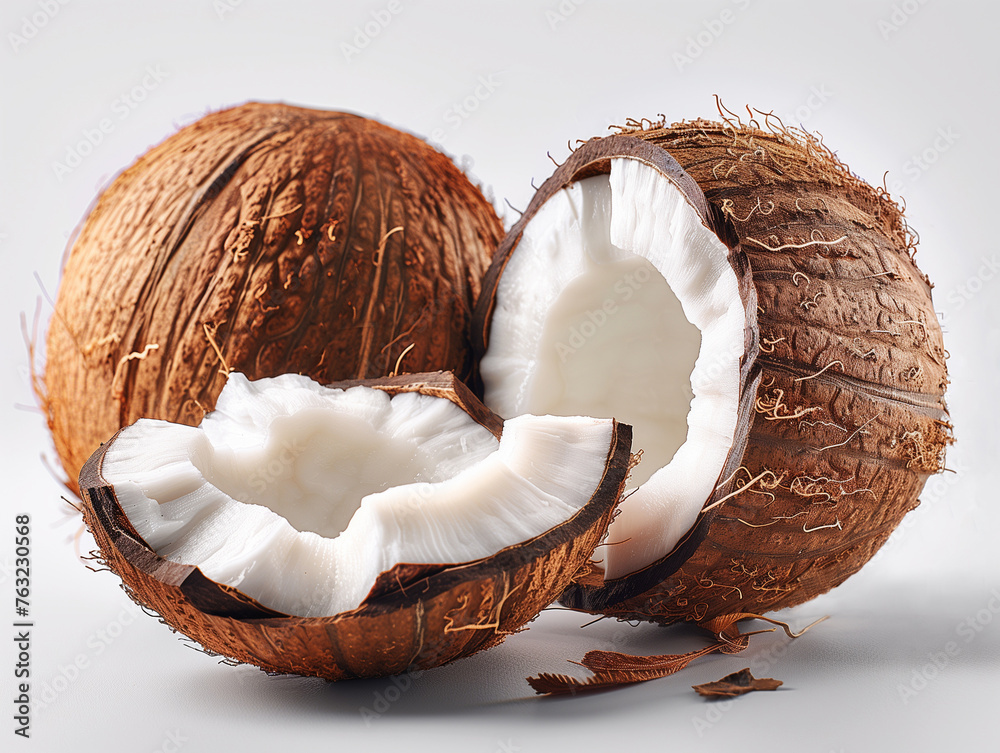 Coconuts isolated on white background. Coconuts isolated on white background.