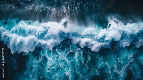 Capturing the Raw Energy of Ocean Waves Through Aerial Drone Footage. Concept Drone Footage, Ocean Waves, Aerial Photography, Raw Energy, Coastal Landscape