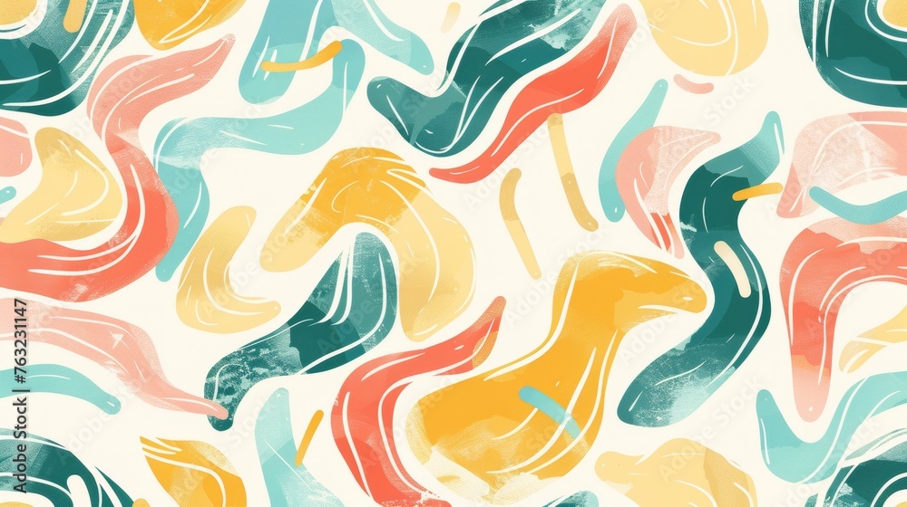 Abstract colorful brush strokes pattern