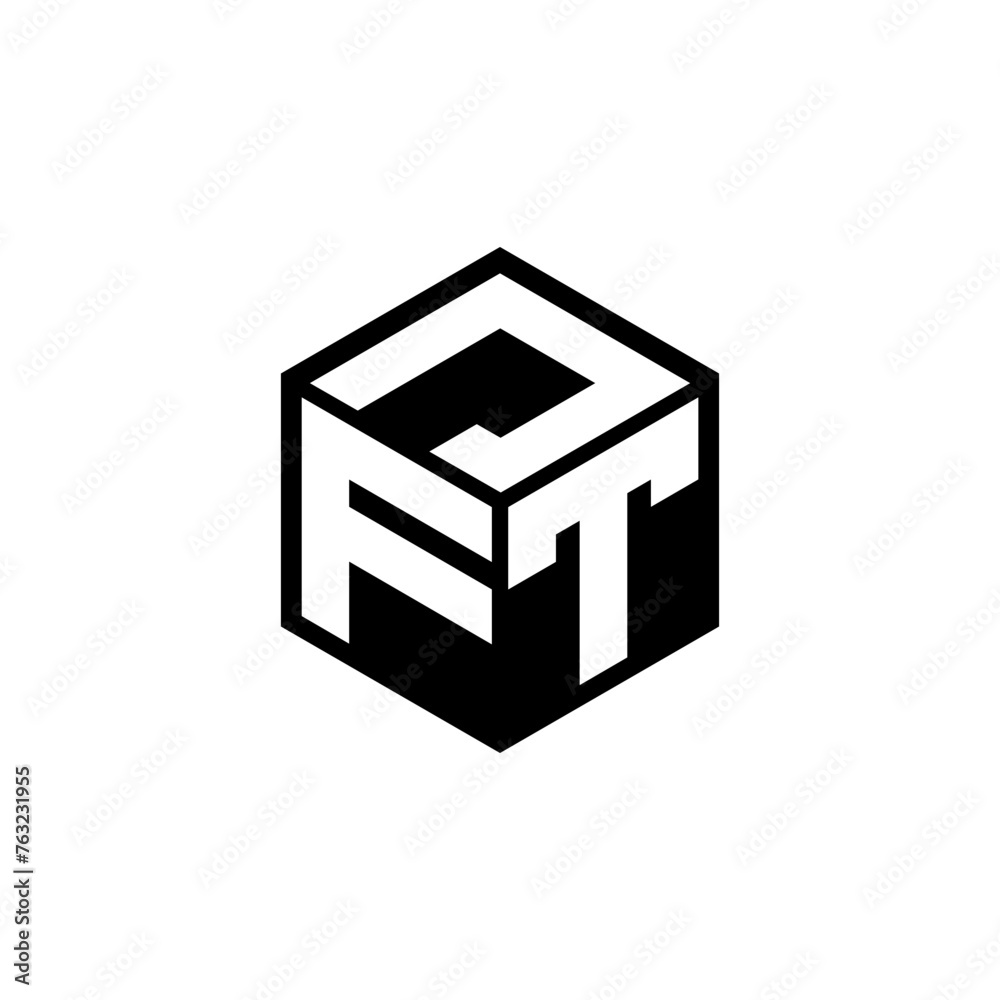 FTJ letter logo design in illustration. Vector logo, calligraphy designs for logo, Poster, Invitation, etc.