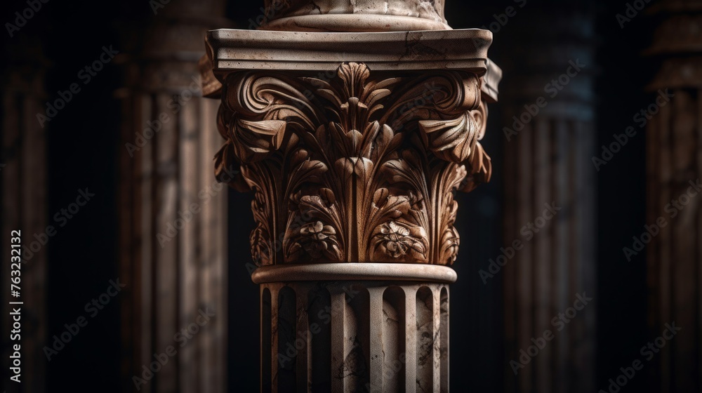 Modern art meets classical Doric column a fusion of eras Modern art meets classical Doric column a fusion of eras