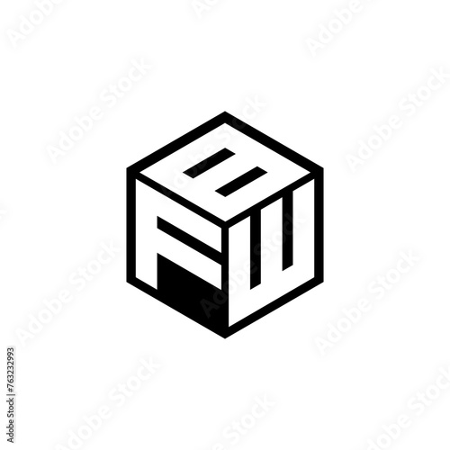 FWB letter logo design in illustration. Vector logo, calligraphy designs for logo, Poster, Invitation, etc. photo