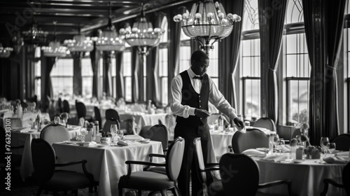 Grand dining on 1920s ocean liner elegance exquisite settings