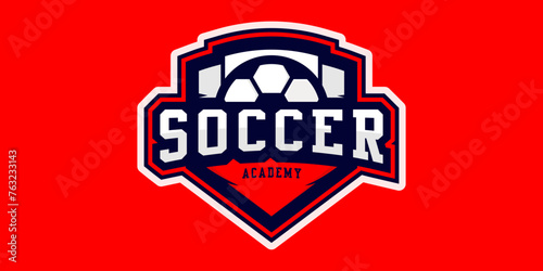 Soccer badge logo design concept