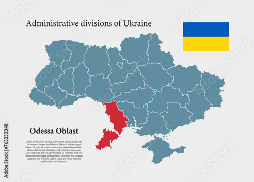 Vector map Ukraine - Odesa oblast