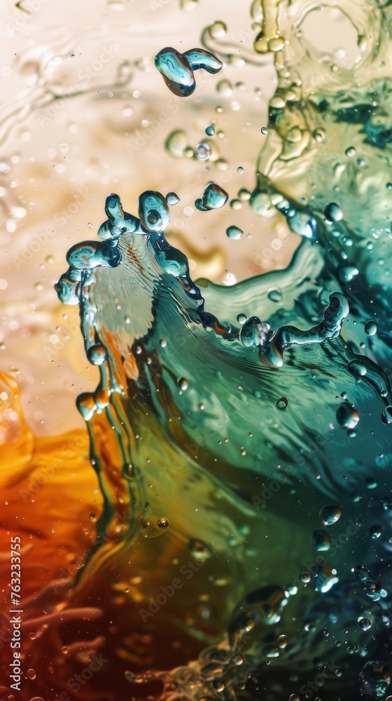 Abstract colorful water splash