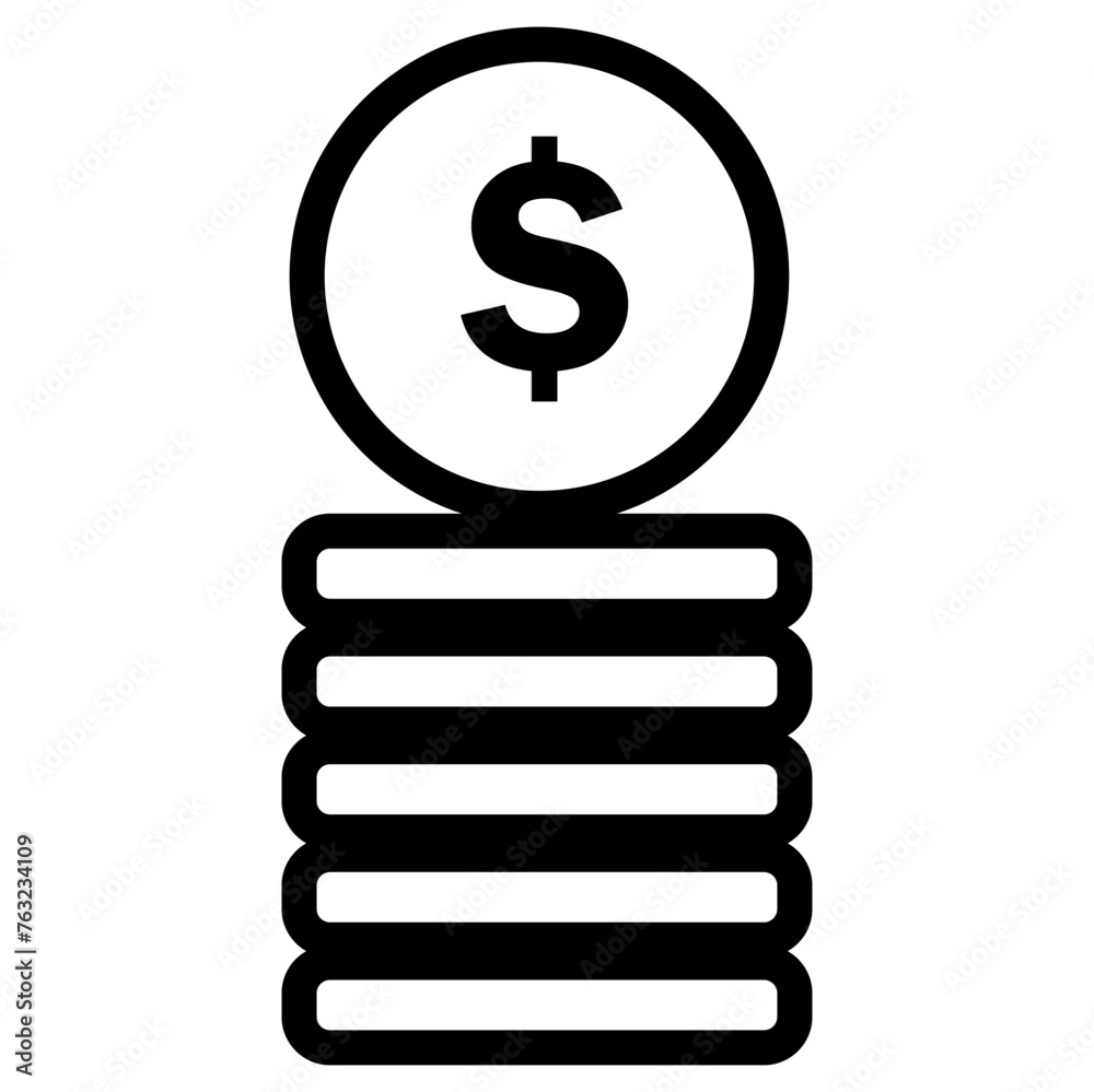 simple money icon coin or paper money or bag money simple money icon coin or paper money or bag money