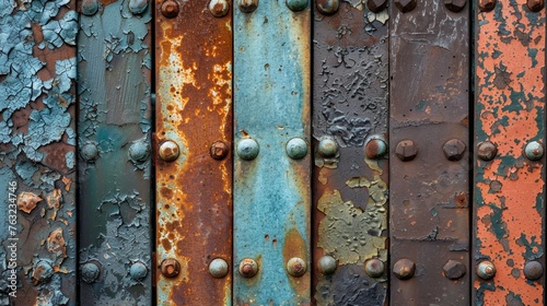 Weathered and rusted metal textures