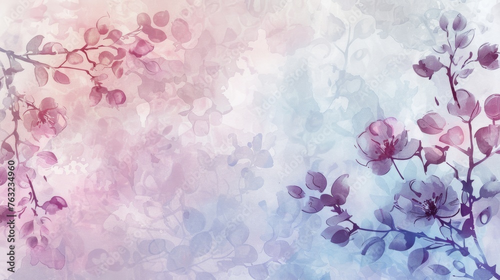 Abstract floral watercolor background