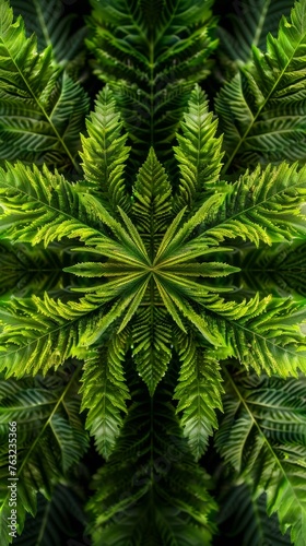 Symmetrical fern leaf pattern