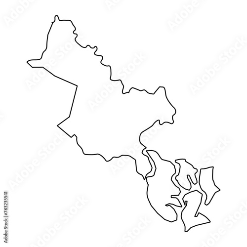 Ho Chi Minh City map, administrative division of Vietnam. Vector illustration.