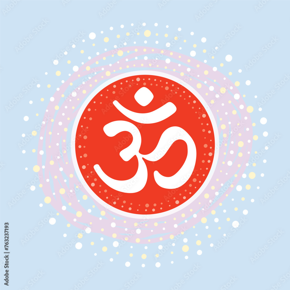 Om or Aum Indian sacred sound. The symbol of the divine triad of Brahma, Vishnu and Shiva. The sign of the ancient mantra. Om or Aum Indian sacred sound. The symbol of the divine triad of Brahma, Vishnu and Shiva. The sign of the ancient mantra.
