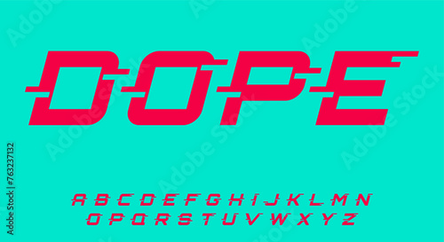 Modern digital glitch font vector